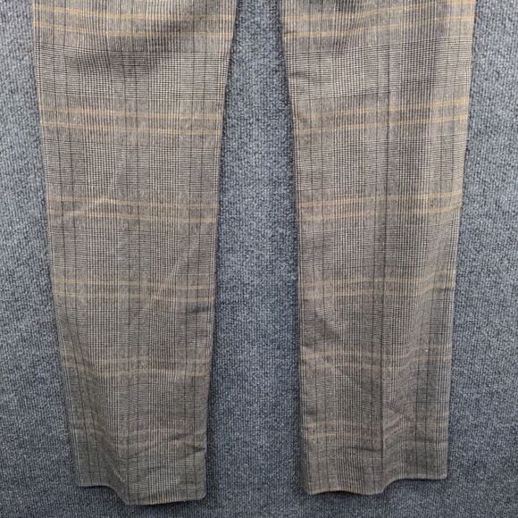 Piazza Sempione Women's Violette Straight Dress Pants 42 Multi Plaid Wool Blend - Picture 7 of 12